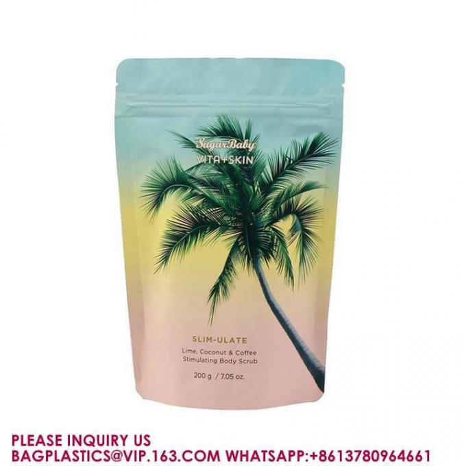 Перезамыкающийся матовый мешок Ziplock Snack Sea Moss Продовольственная упаковка Mylar Bags с прозрачным окном 2
