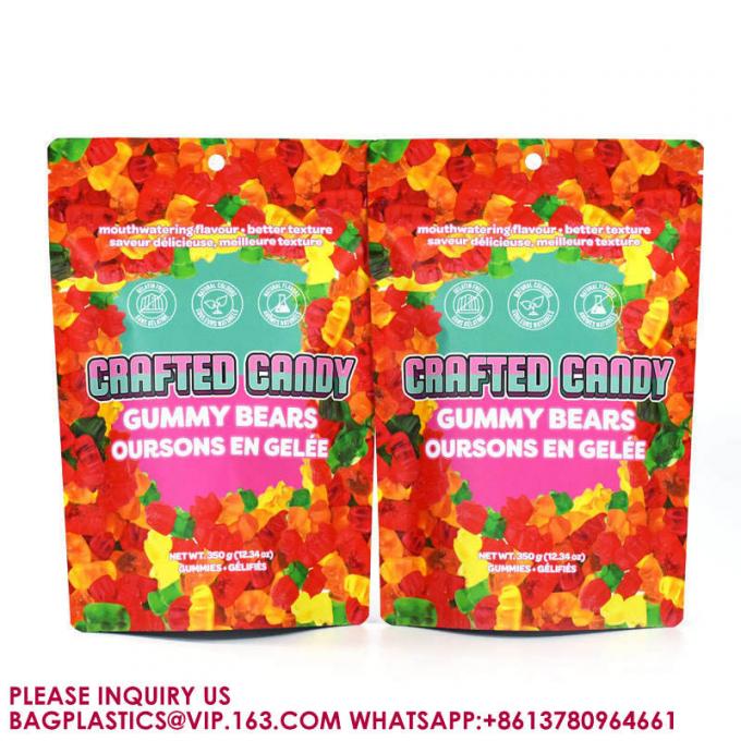Перезамыкаемая многоразовая циплокная алюминиевая фольга Mylar Candy Popcorn Pack Stand Up Pouch Bags 1