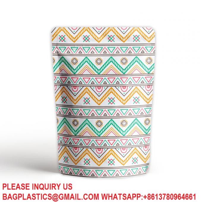 Повторно закрываемый Mylar Stand Up Pouch Food Storage Packaging Bag, теплозапечатываемый фольганый цип 0