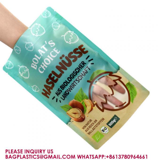 Перезамыкаемая упаковка продуктов питания и закусок Мороженное окно Mylar Zipper Ziplock Bag Stand Up Pouch 4