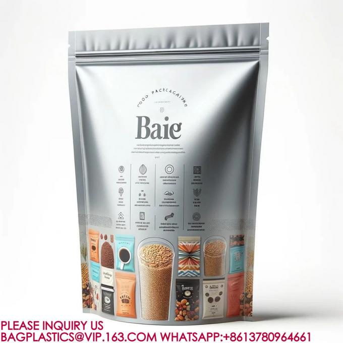 Торбики для упаковки пищевых продуктов многоразовые Mylar Bags Пластиковая упаковка Конфеты печенье Снакс-пакеты 4