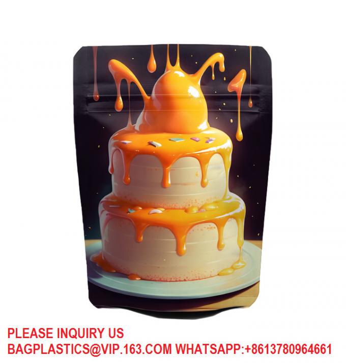 Напечатанный на заказ Mylar Smell Proof Stand Up Pouch Candy Food Packaging Mylar Ziplock Bag 0