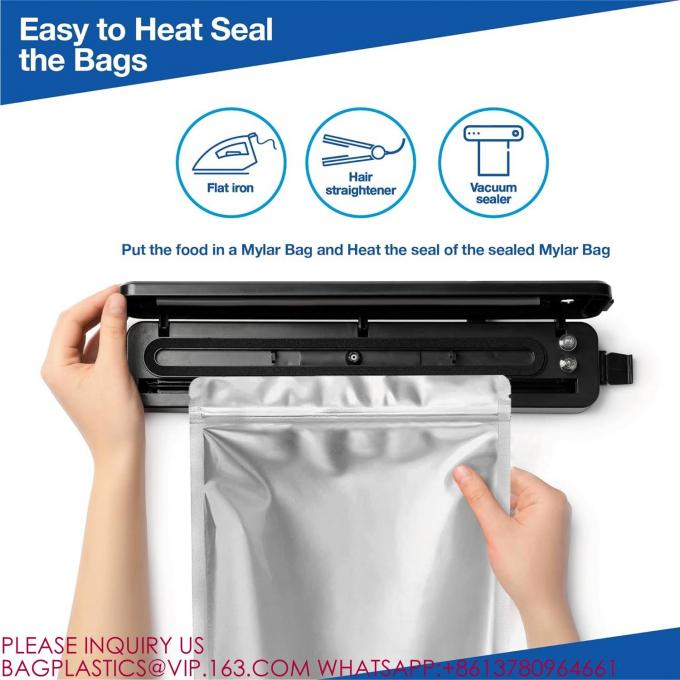 Перезамыкаемая алюминиевая Mylar фольга пластиковая стойка Ziplock мешок Большие мешки Mylar 1 галлон 7