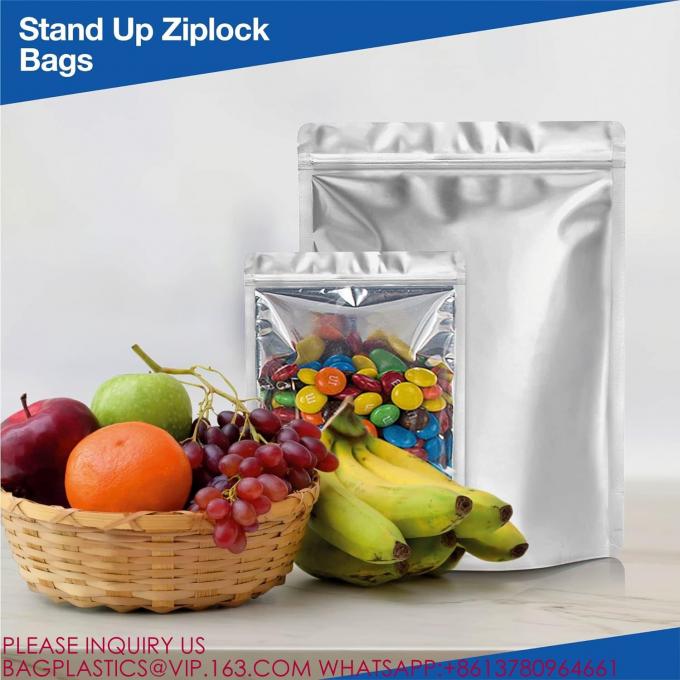 Перезамыкаемая алюминиевая Mylar фольга пластиковая стойка Ziplock мешок Большие мешки Mylar 1 галлон 6