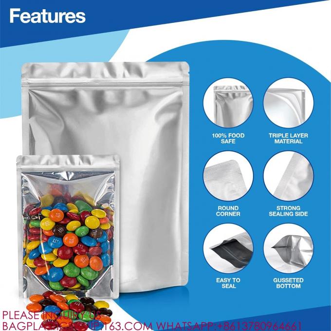 Перезамыкаемая алюминиевая Mylar фольга пластиковая стойка Ziplock мешок Большие мешки Mylar 1 галлон 5