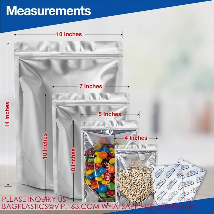 Перезамыкаемая алюминиевая Mylar фольга пластиковая стойка Ziplock мешок Большие мешки Mylar 1 галлон 4