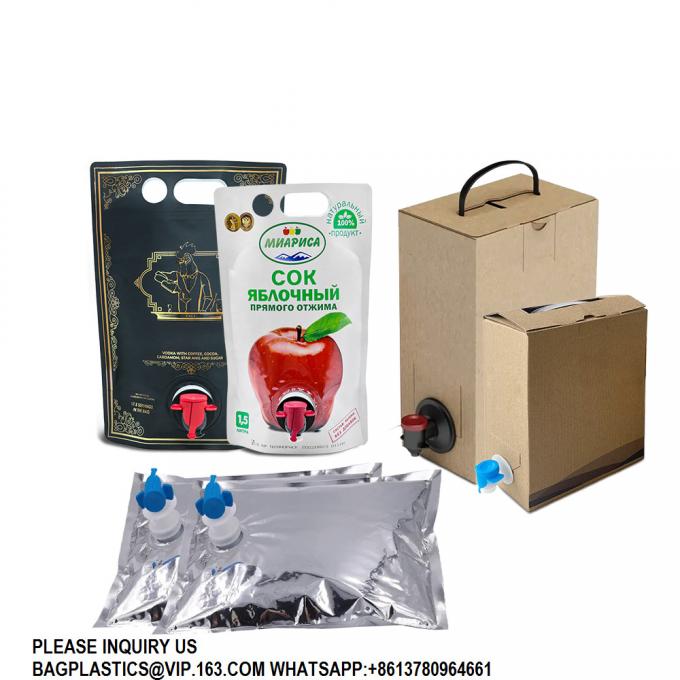 Bib Bag Wine Juice Drinks Oil Packaging Bag Heat Seal Beverage Customization Juice Bags (Конфигурированные напитки, напитки и напитки) 0