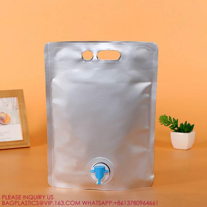 BIB мешок в коробке винный диспенсер жидкий мешок в коробке Tap Wine Packaging Stand Up Spout Pouch 0