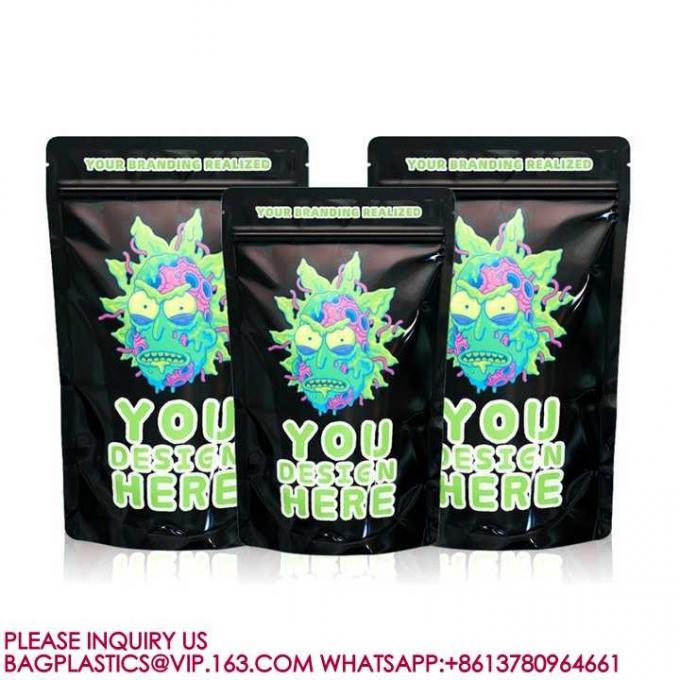 14G 28G Custom Stand Up Doypack Pouch Smell Proof 3,5 грамм Мэйлар с моим логотипом 1