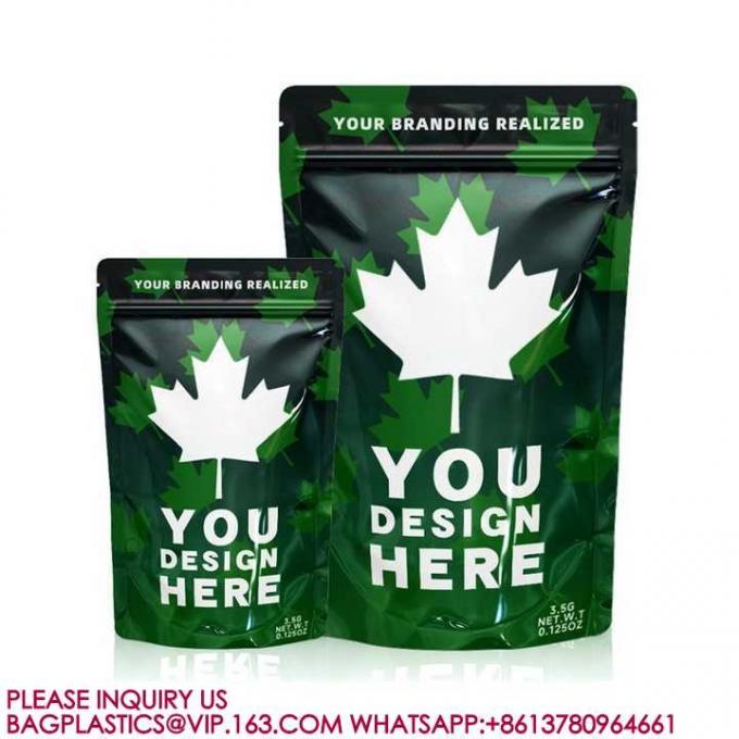 14G 28G Custom Stand Up Doypack Pouch Smell Proof 3,5 грамм Мэйлар с моим логотипом 2