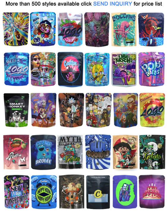 14G 28G Custom Stand Up Doypack Pouch Smell Proof 3,5 грамм Мэйлар с моим логотипом 0