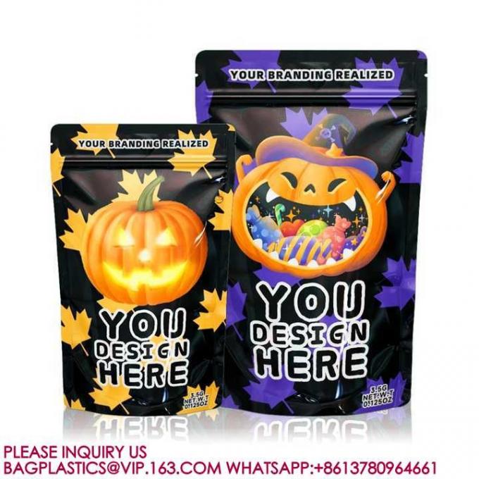 Конструкция на заказ Mylar Stand Up Pouch Перезамыкающийся Zip Lock Запахоустойчивая упаковка Mylar Bags 3