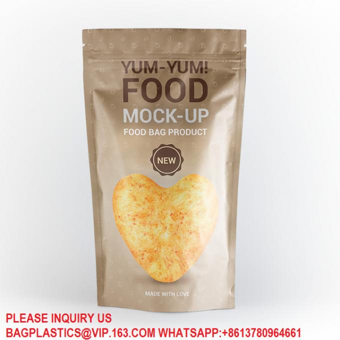 Устойчивый Doypack самоклеящийся пакет пищевой упаковки для закусок Конфеты Нугат Бисквит 0