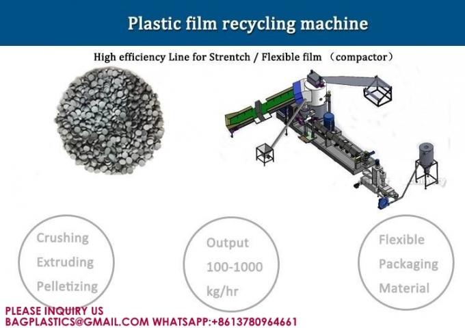 Двухступенчатый переработанный PE PP HDPE LDPE Пластиковый гранулирующий гранулирующий аппарат 5